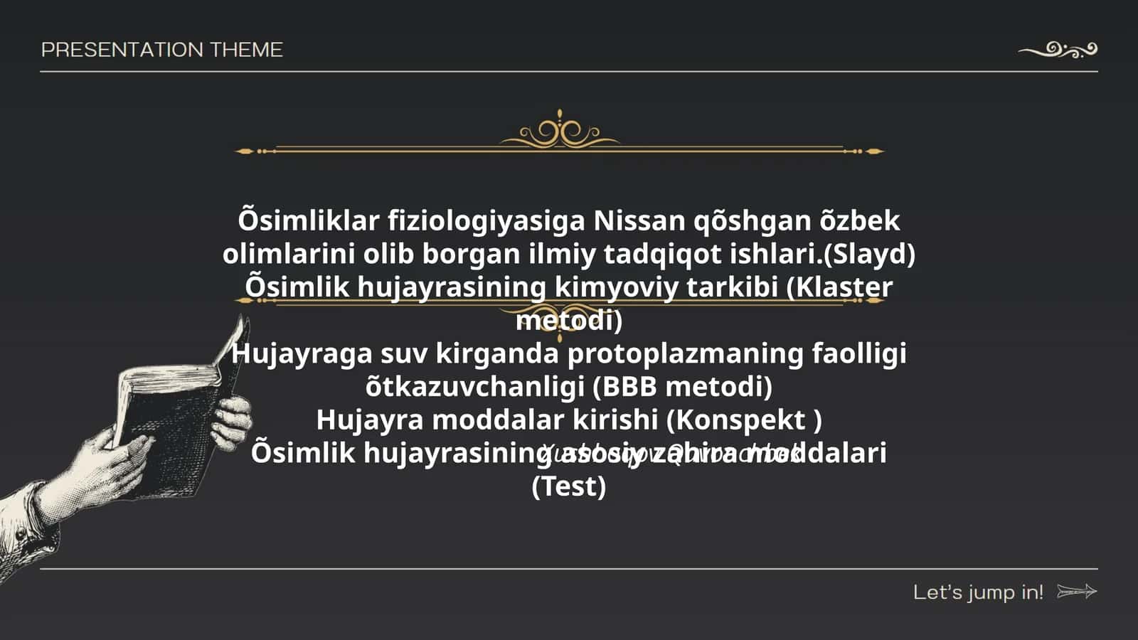 Nissan qõshgan õzbek olimlarini olib borgan ilmiy tadqiqot ishlari 1