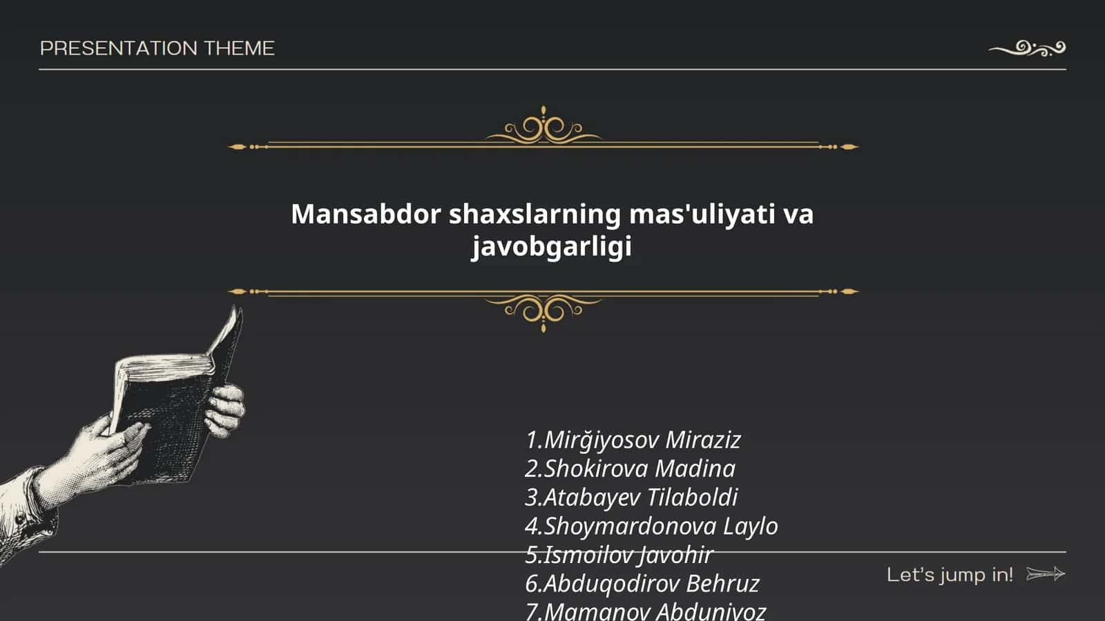 Mansabdor shaxslarning mas'uliyati va javobgarligi 1