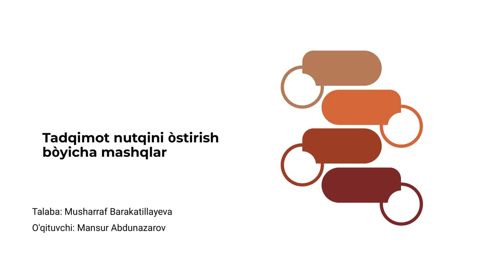 Tadqimot nutqini òstirish bòyicha mashqlar 1