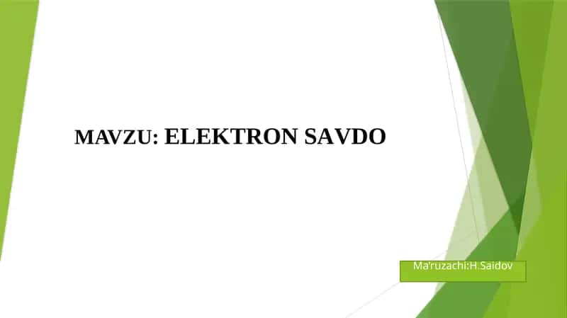ЕLЕKTRОN SАVDО 1