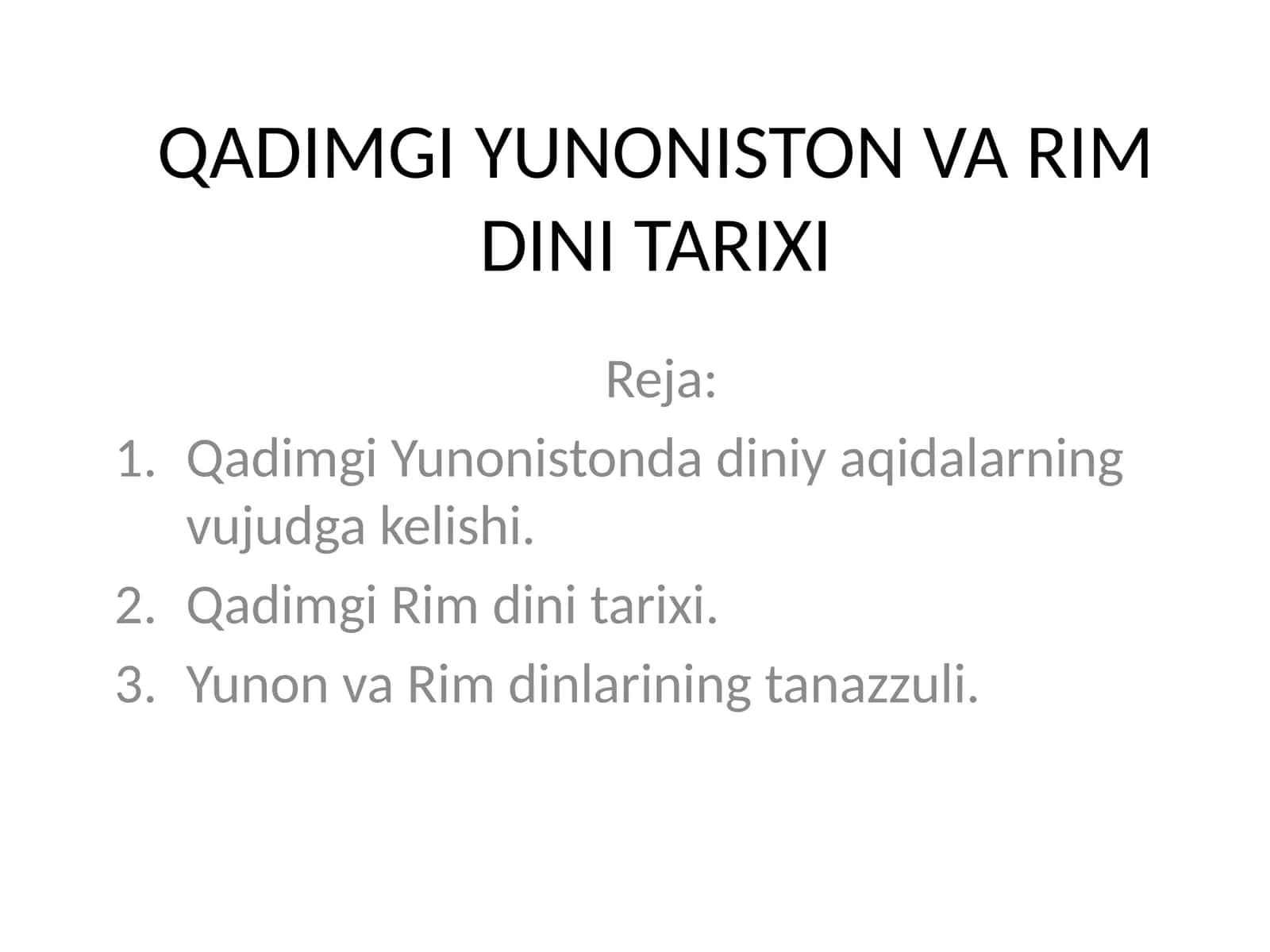 QADIMGI YUNONISTON VA RIM DINI TARIXI 1