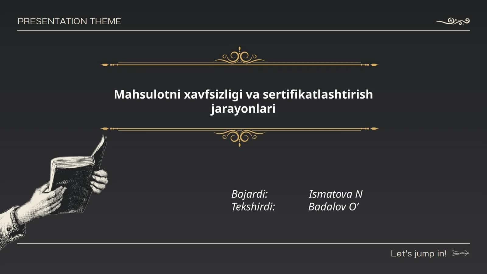 Mahsulotni xavfsizligi va sertifikatlashtirish jarayonlari 1