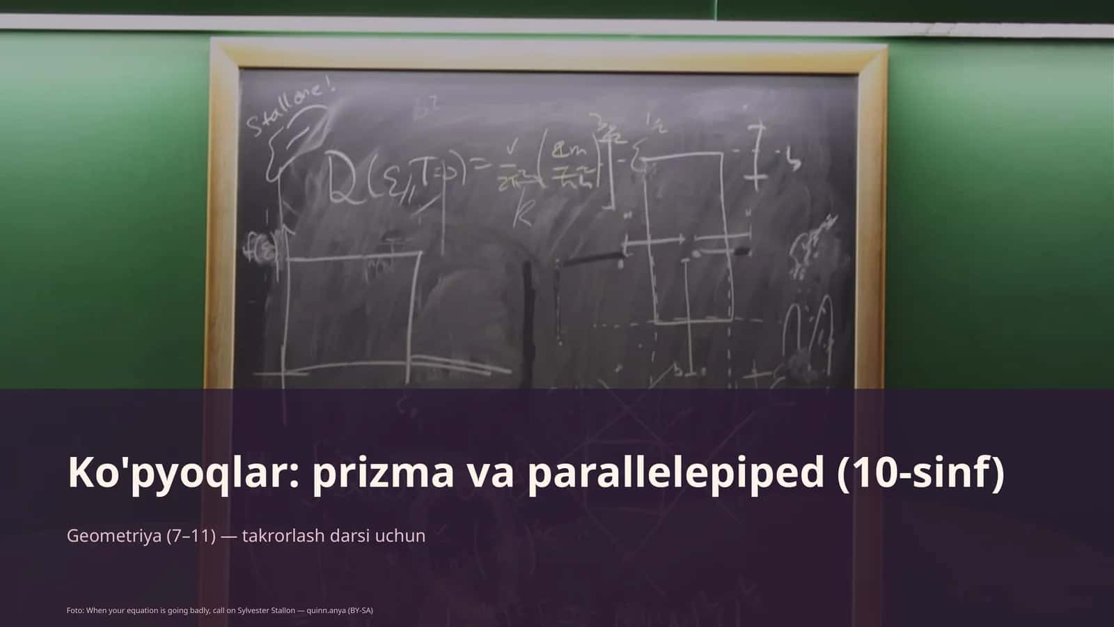 Ko'pyoqlar: prizma va parallelepiped (10-sinf) 1