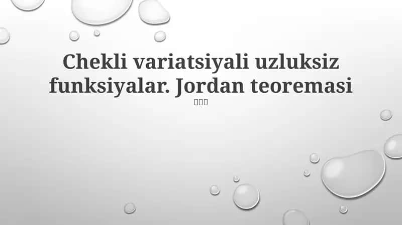 Jordan teoremasi 1
