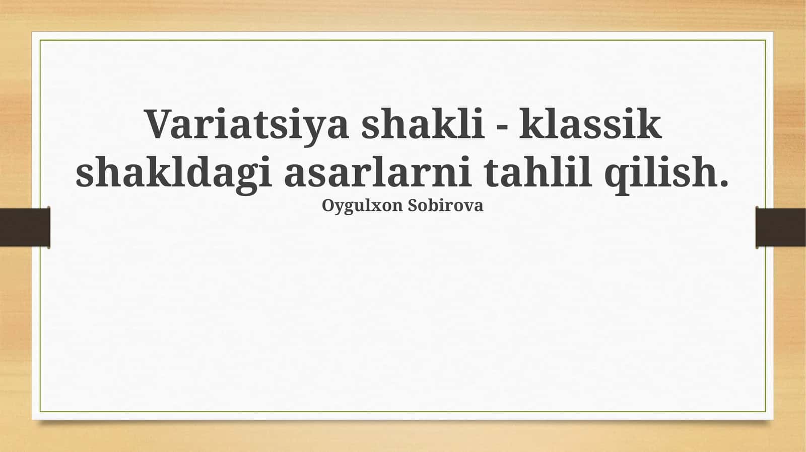 Forma variatsiyasi 1