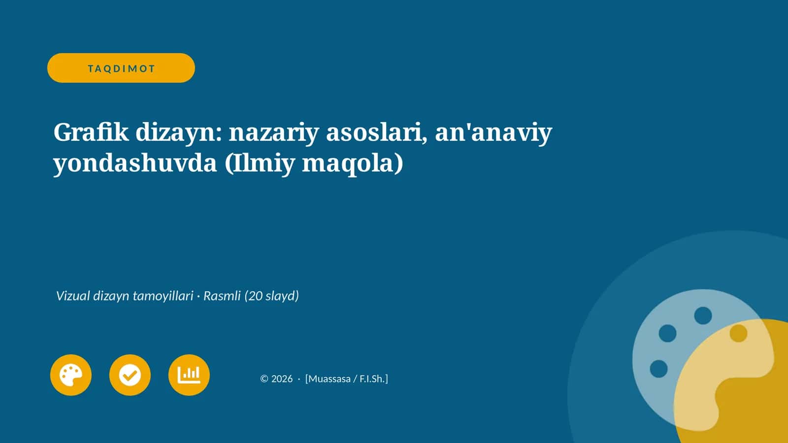 Grafik dizayn: nazariy asoslari, an'anaviy yondashuvda 1