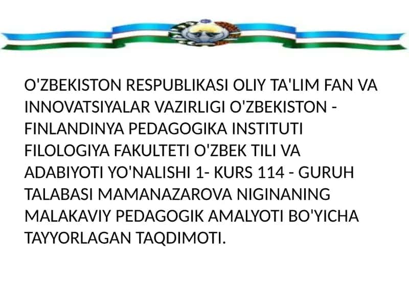 Pedagogika ma'lumotnoma 1