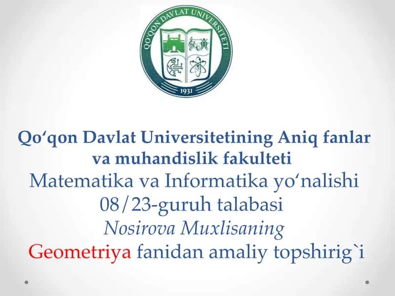Sirtning uchinchi kvadratik
formasi 1