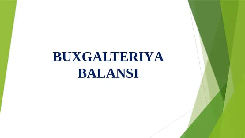 BUXGALTERIYАBALANSI 1