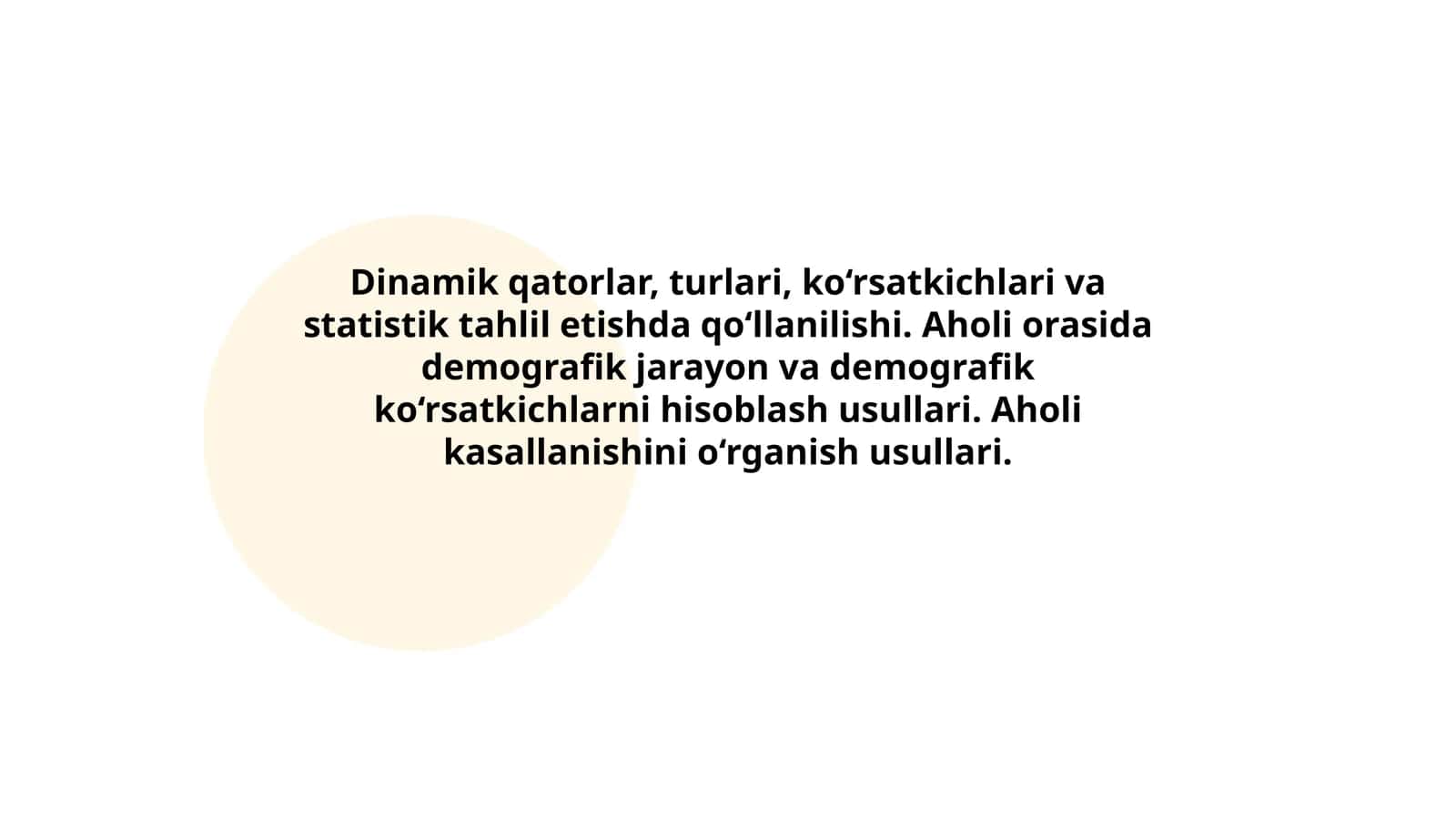 Dinamik qatorlar, turlari, ko‘rsatkichlari va statistik tahlil 1