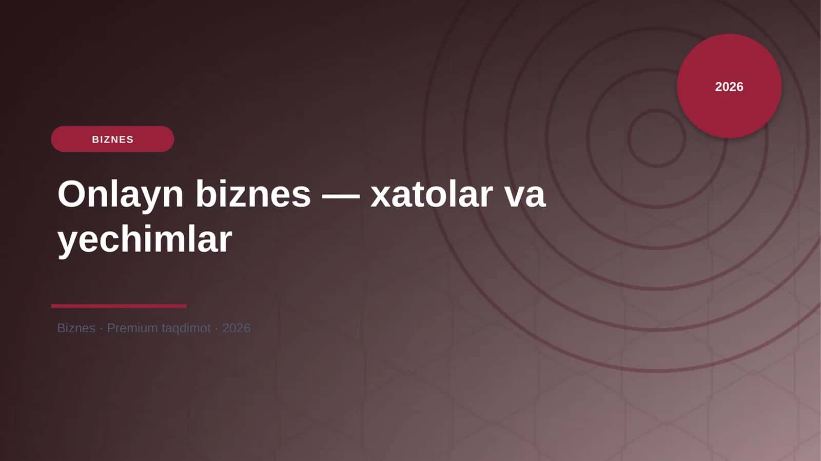 Onlayn biznes — xatolar va yechimlar 1
