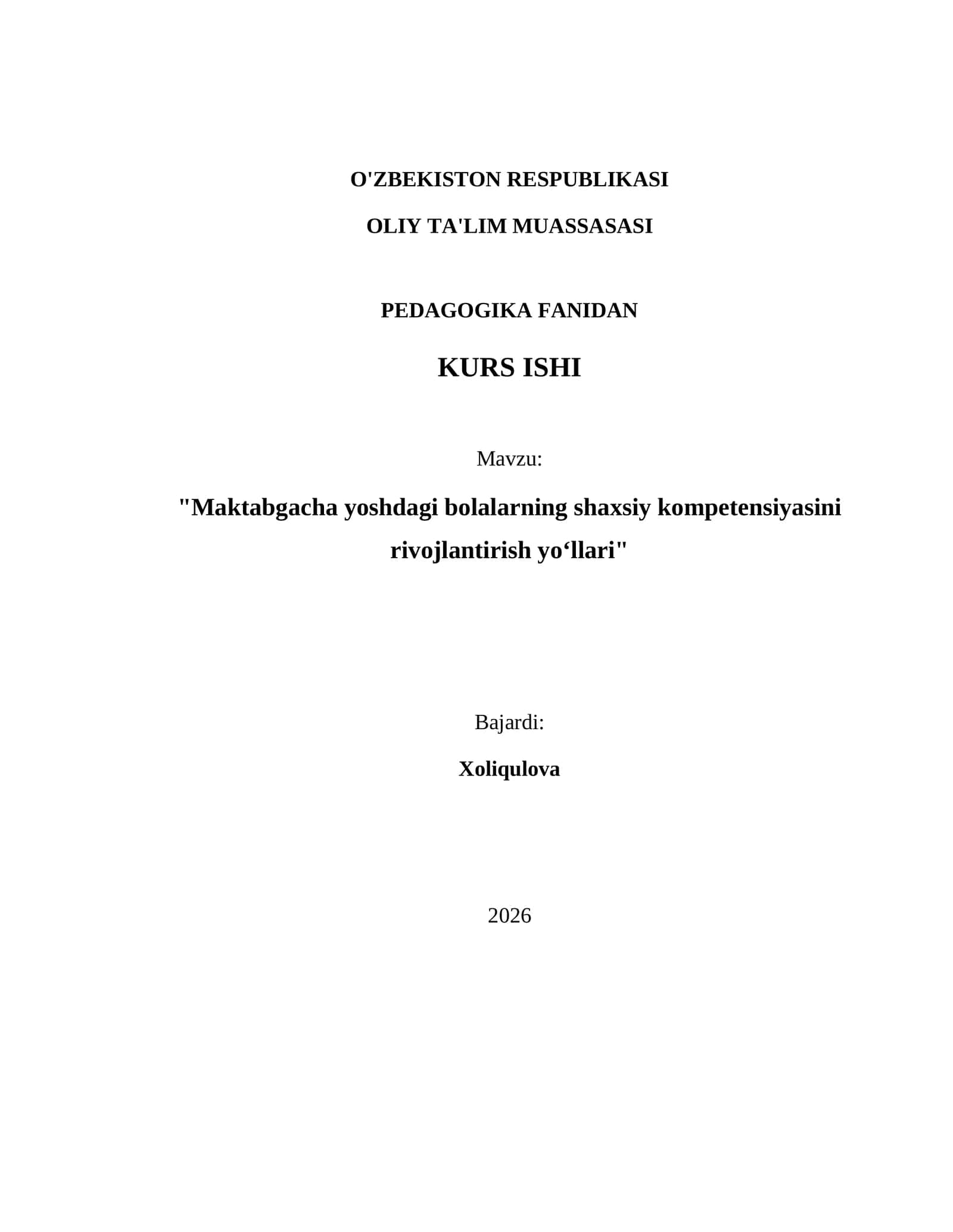 Maktabgacha yoshdagi bolalarning shaxsiy kompetensiyasini rivojlantirish yoʻllari 1