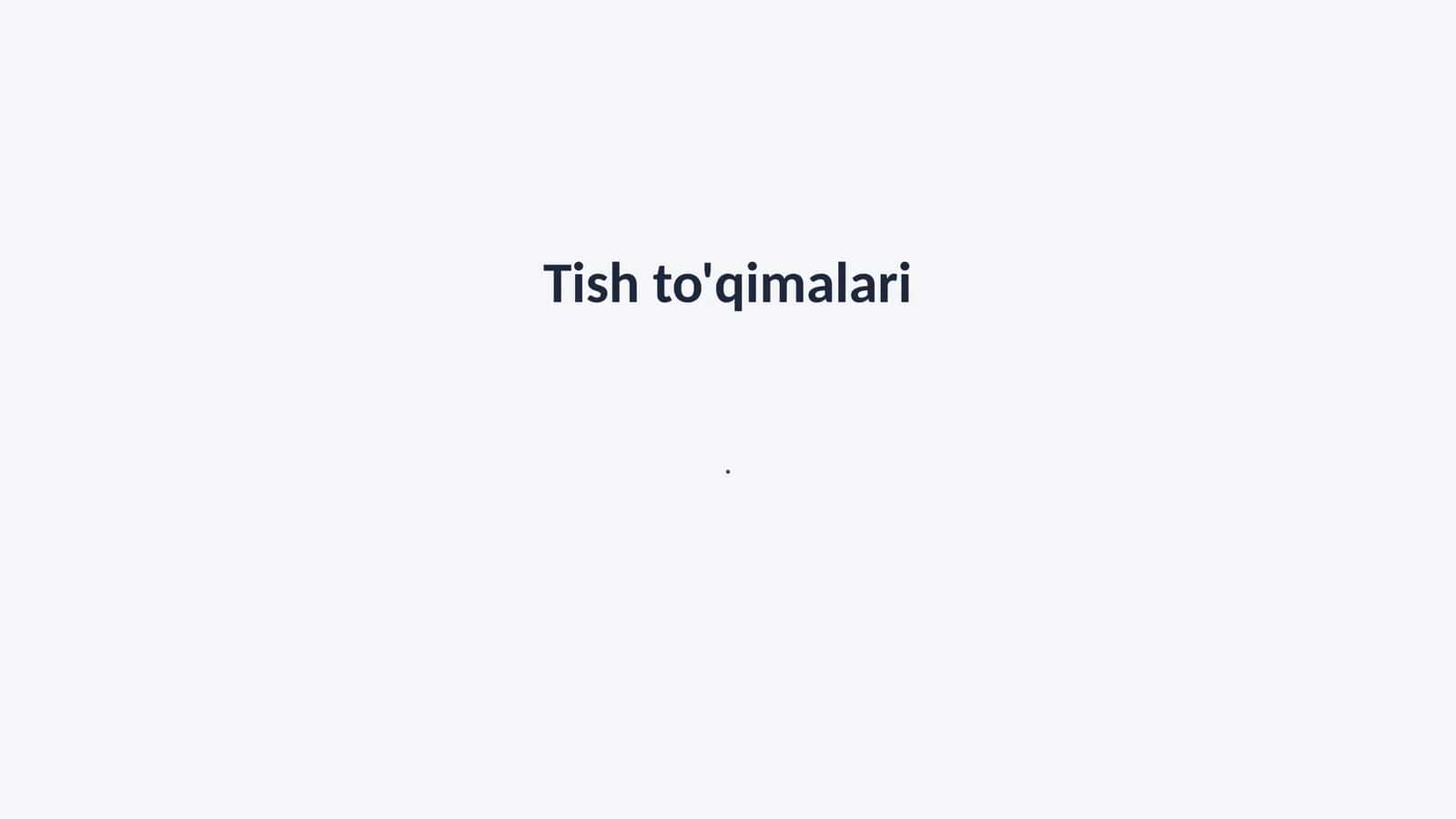 Tish to'qimalari 1