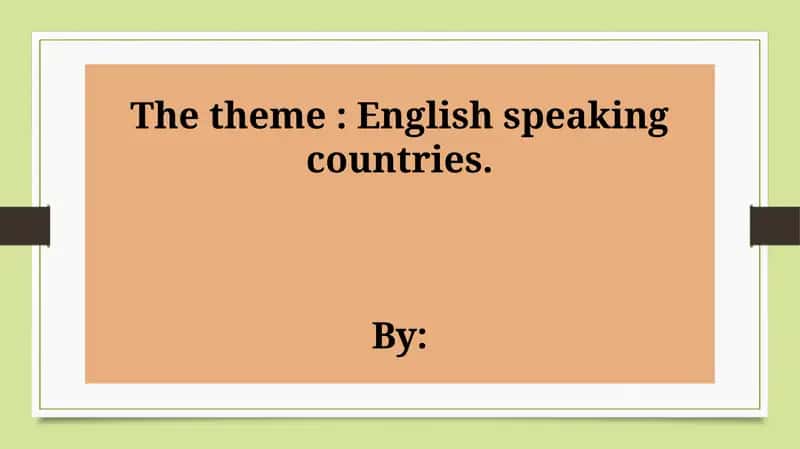 English speaking countries 1