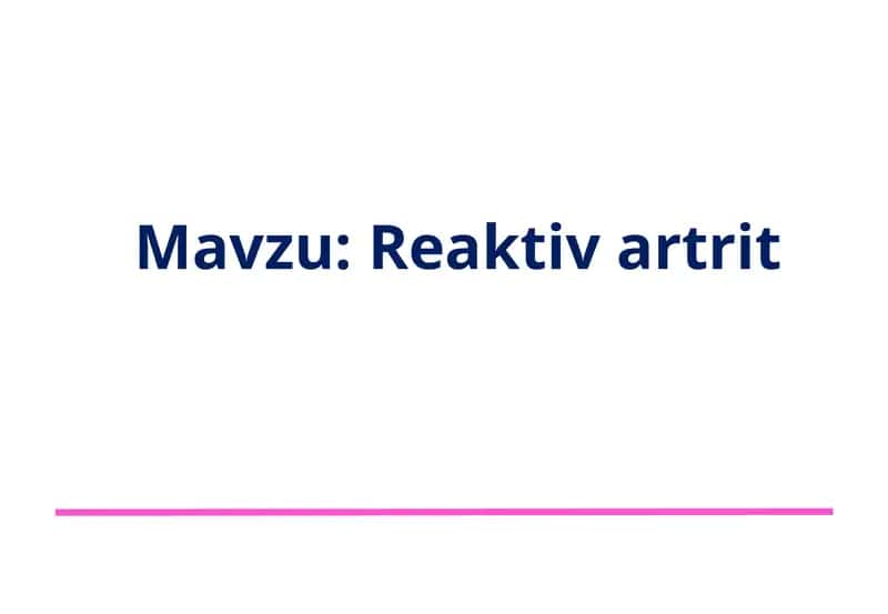 Reaktiv artrit 1
