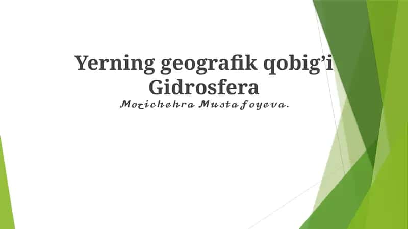 Gidrosfera 1