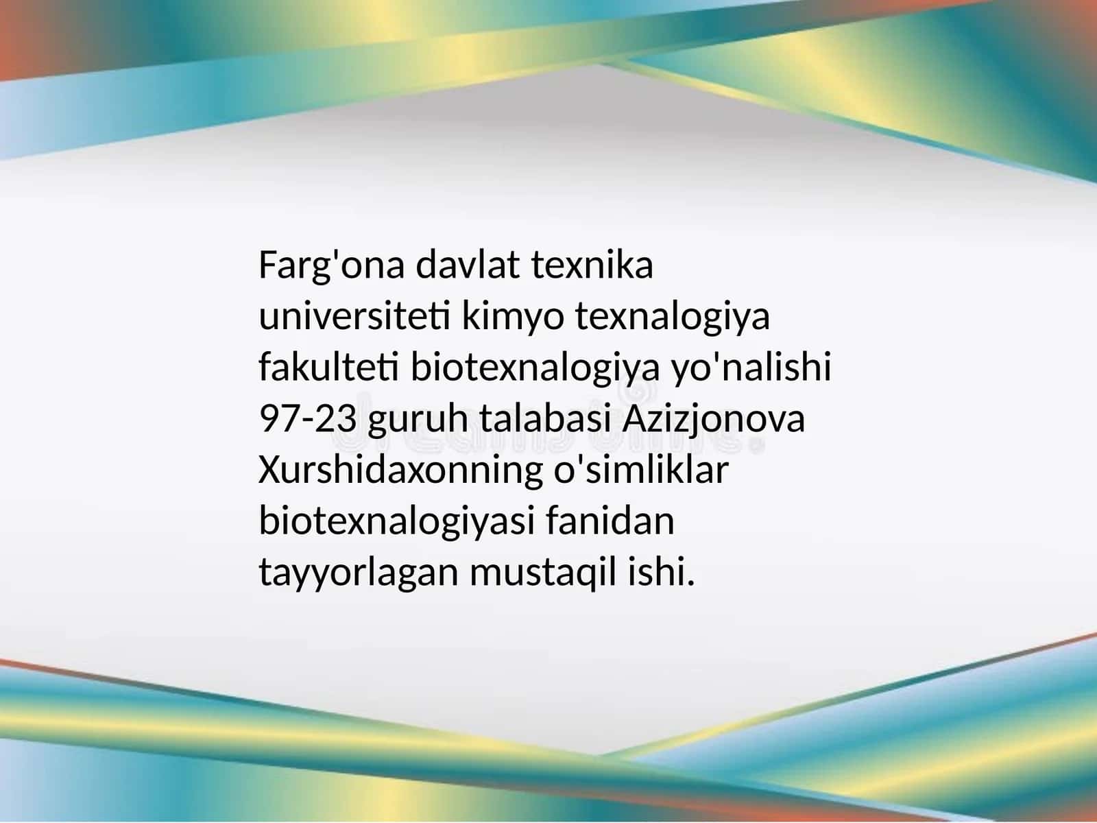 O'simliklarda organogenez jarayoni va uni boshqarish omillari 1