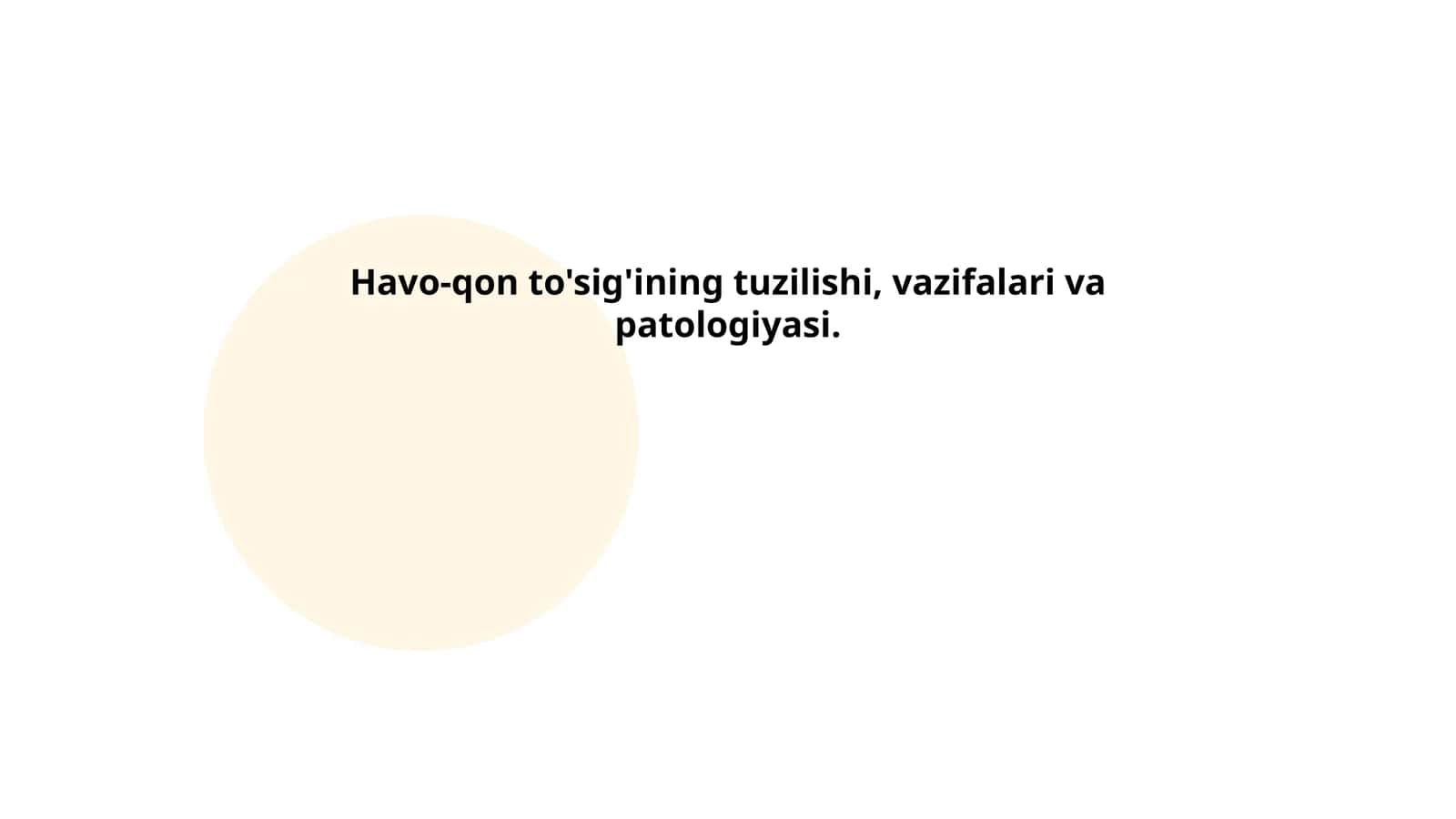 Havo-qon to'sig'ining tuzilishi, vazifalari va patologiyasi 1