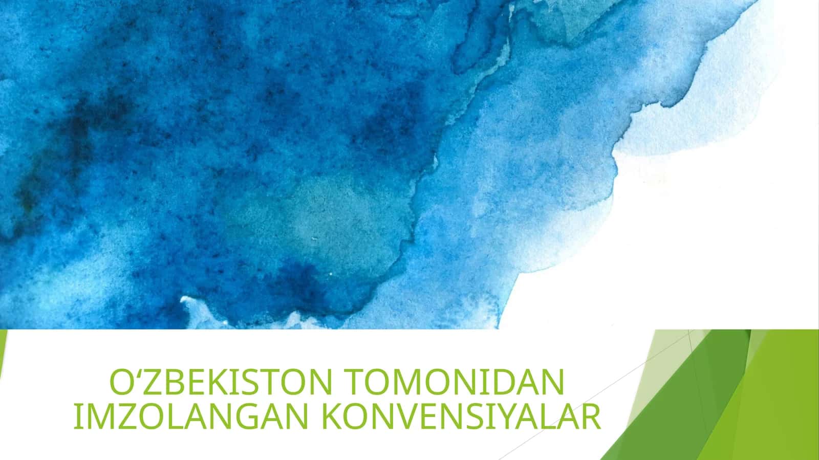 Oʻzbekiston tomonidan imzolangan konvensiyalar 1