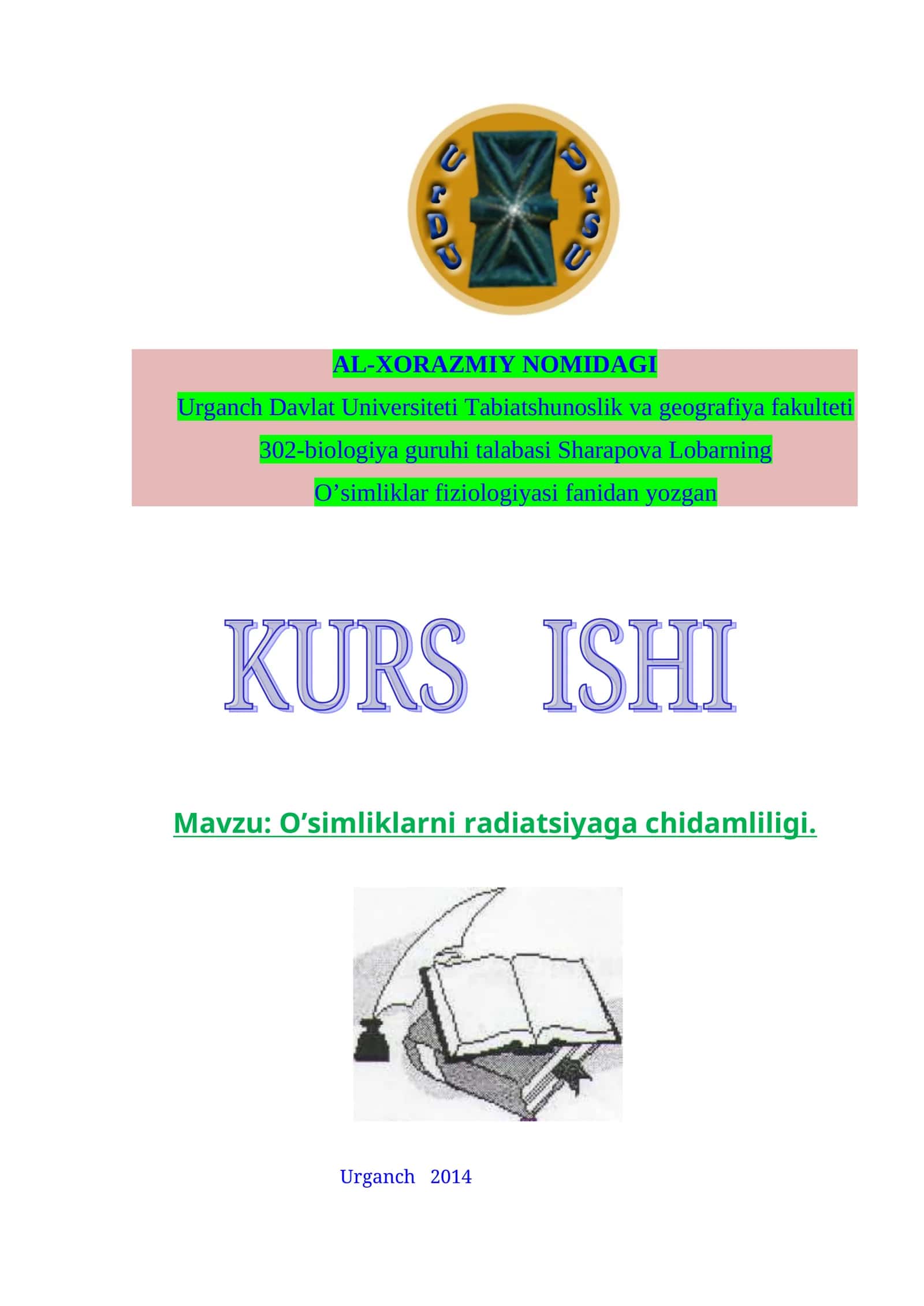 O’simliklarni radiatsiyaga chidamliligi 1