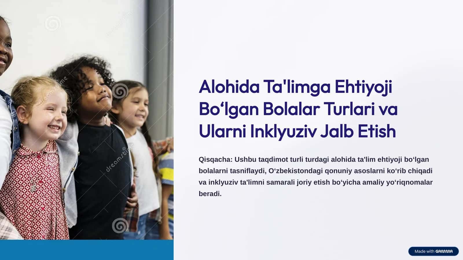 Alohida Ta'limga Ehtiyoji Bo‘lgan Bolalar Turlari va Ularni Inklyuziv Jalb Etish 1