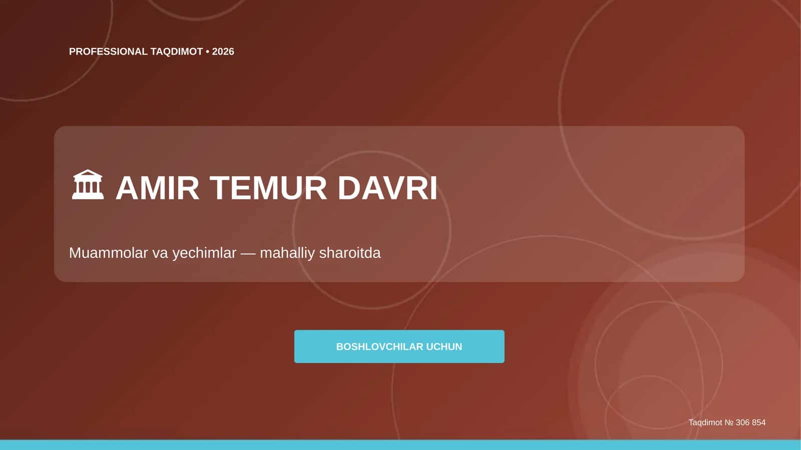 PROFESSIONAL TAQDIMOT • 2026 1