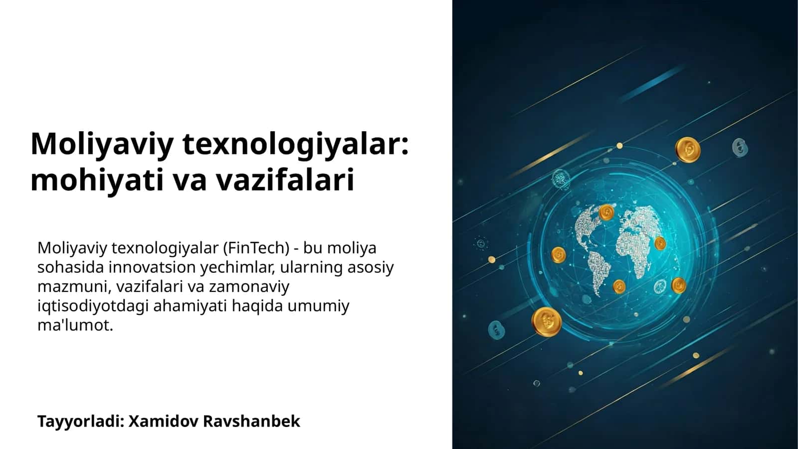 Moliyaviy texnologiyalar: mohiyati va vazifalari 1