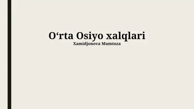 Markaziy Osiyo xalqlari 1