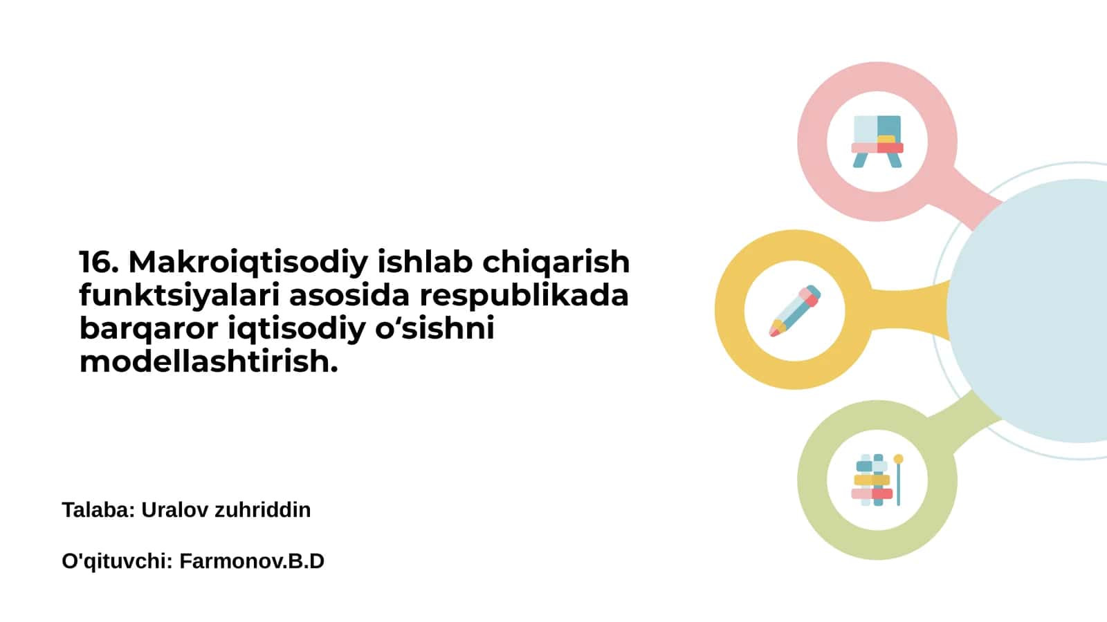 Iqtisodiy ishlab chiqarish funktsiyalari konsepsiyasi 1
