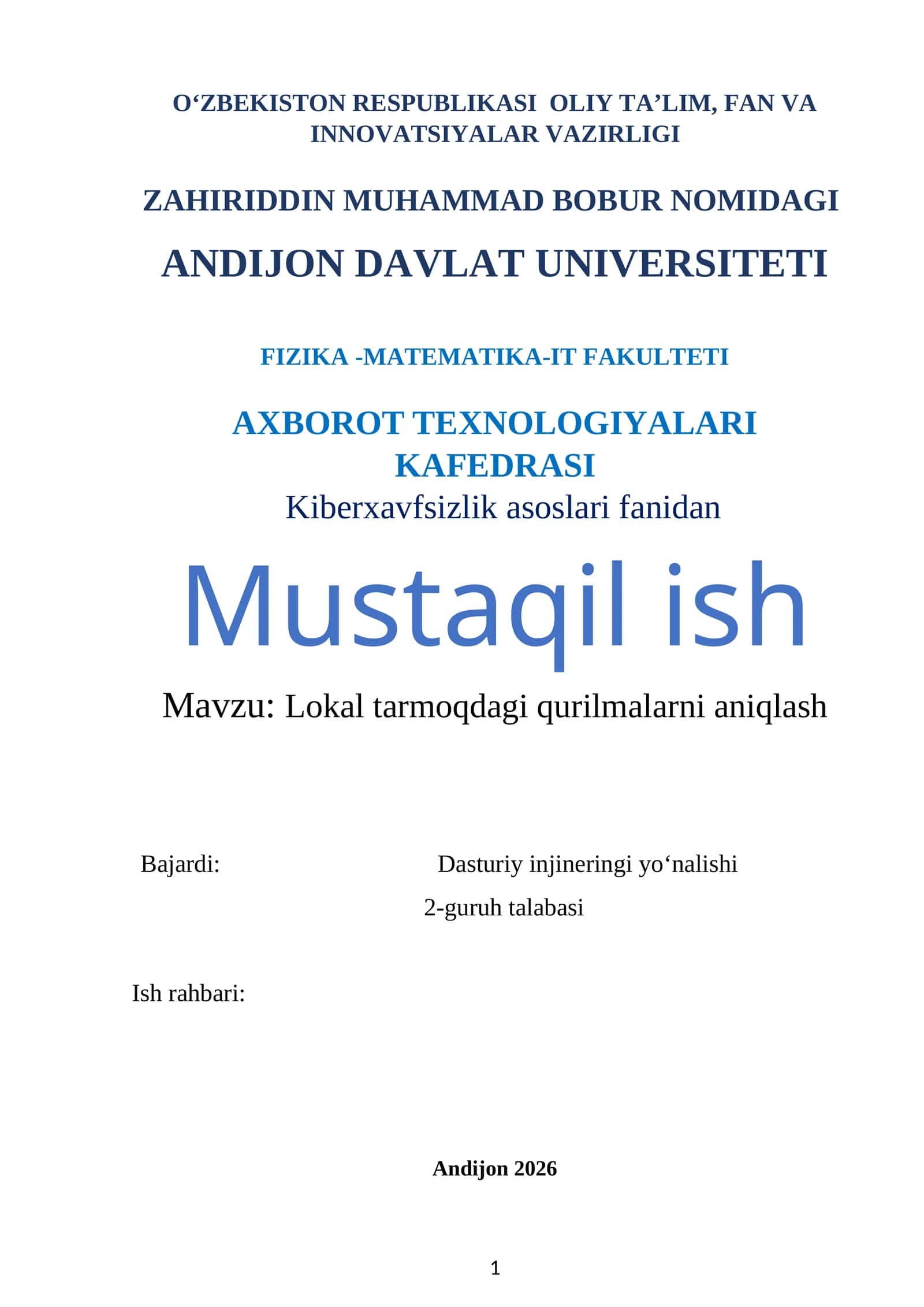 Lokal tarmoqdagi qurilmalarni aniqlash 1