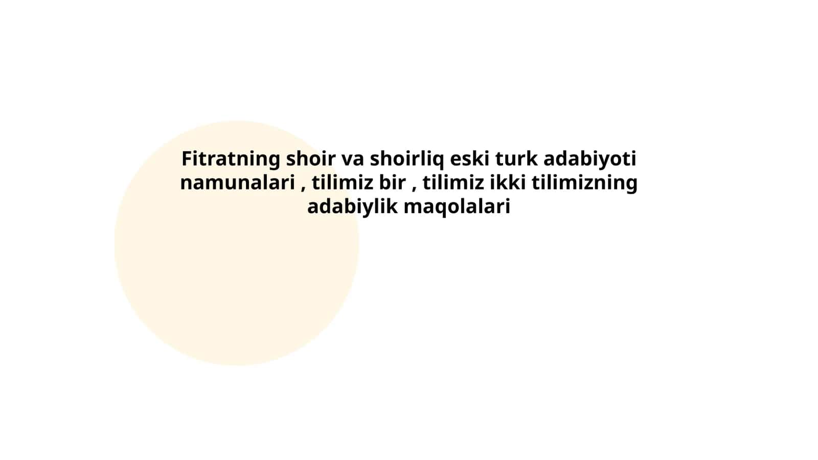 Fitratning shoir va shoirliq eski turk adabiyoti namunalari 1