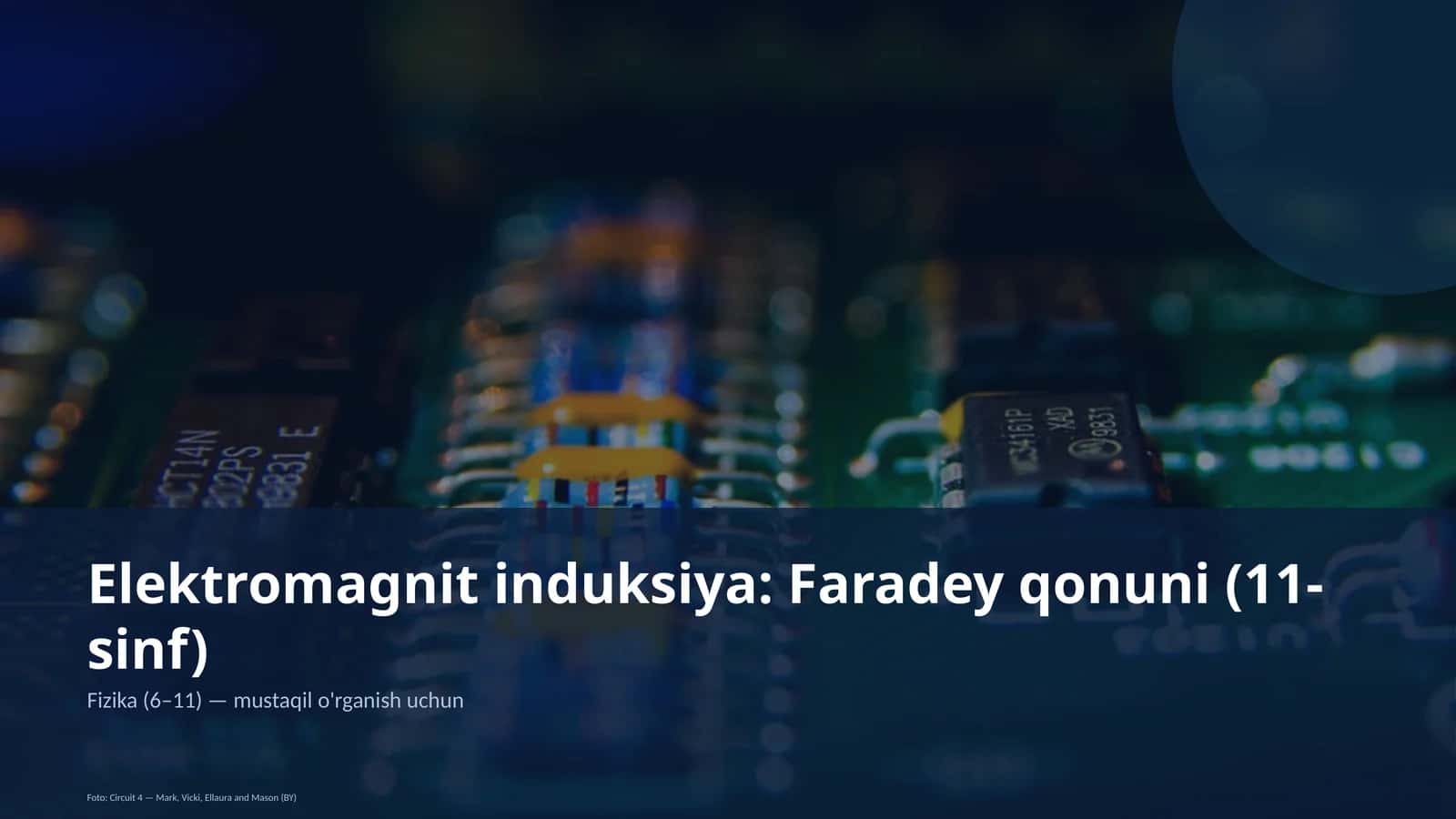 Elektromagnit induksiya: Faradey qonuni (11-sinf) 1
