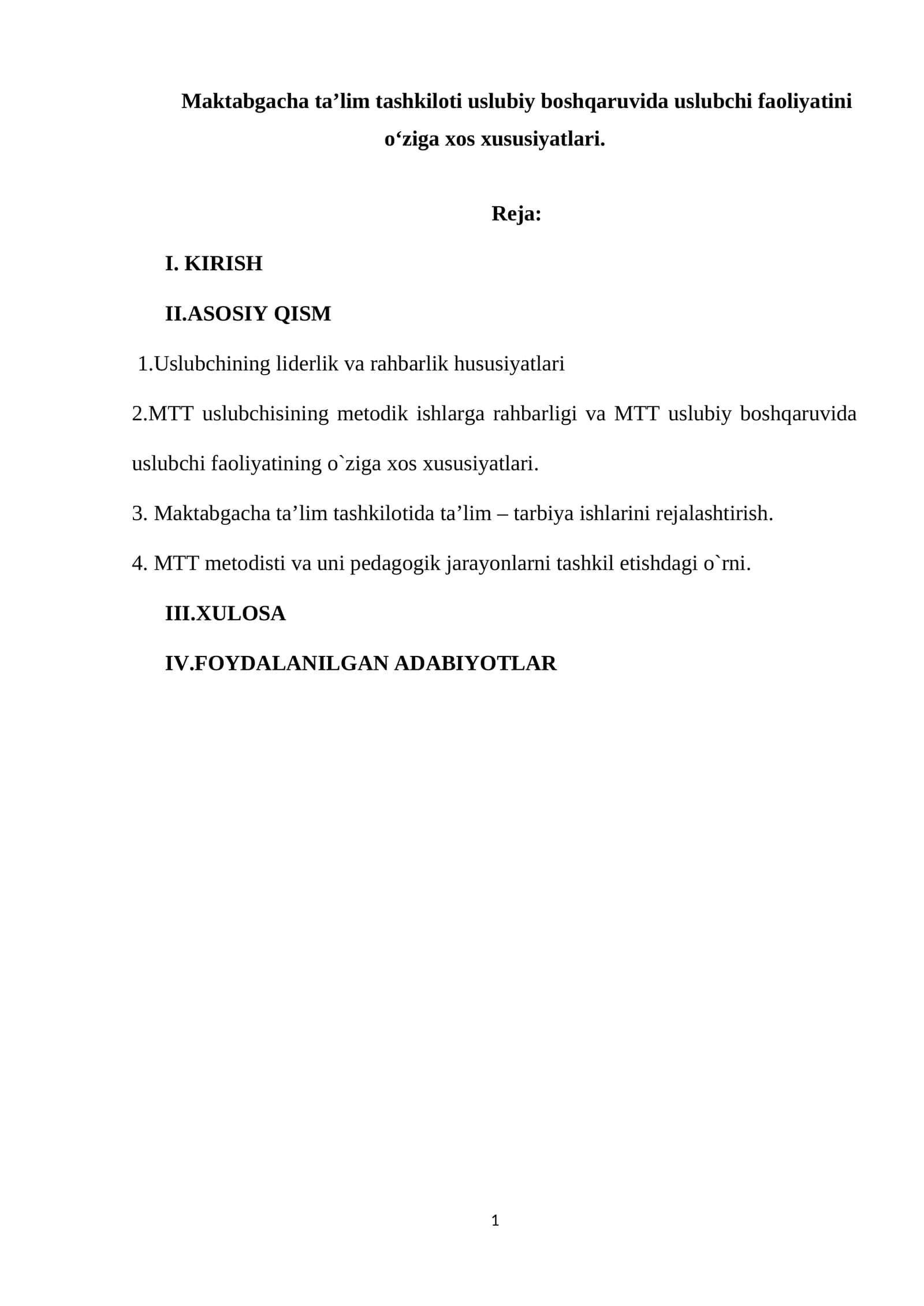 Maktabgacha ta'lim tashkilotida uslubiy boshqaruv 1