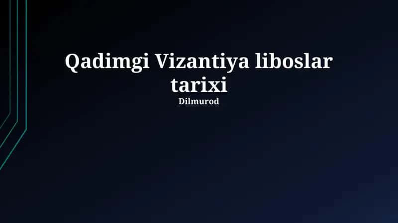 Vizantiya liboslar tarixi 1
