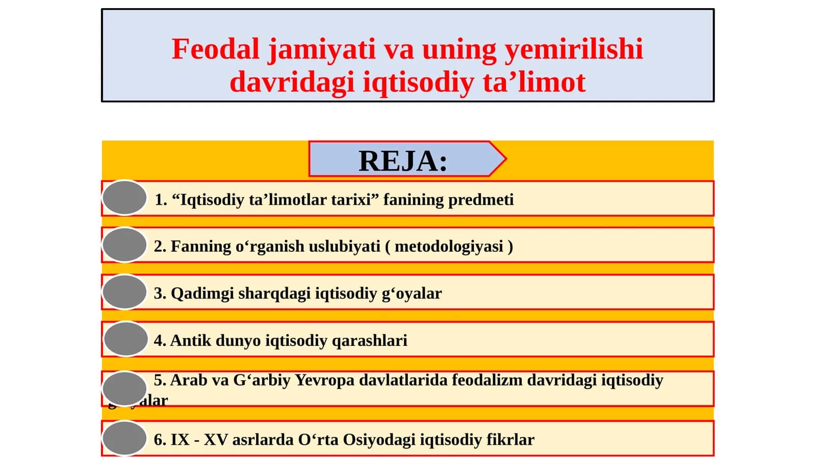 “Iqtisodiyta’limotlartarixi” fanining predmeti 1