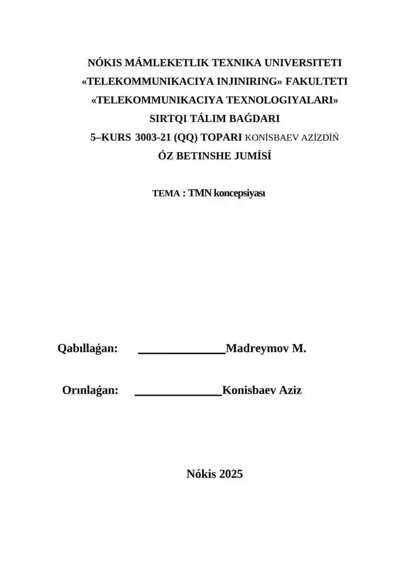TMN koncepsiyası