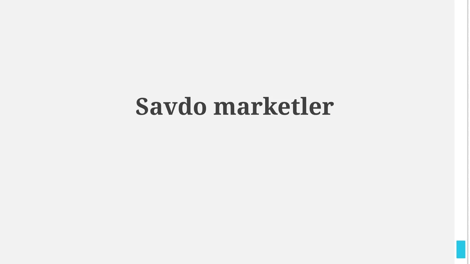 Savdo Marketlar 1