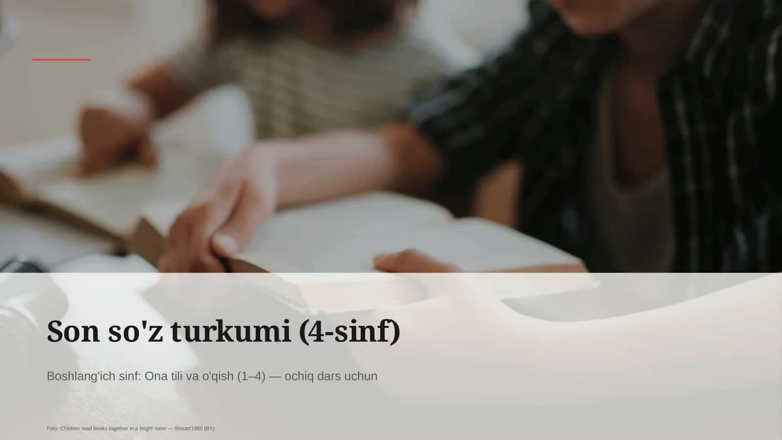 Son so'z turkumi (4-sinf) 1