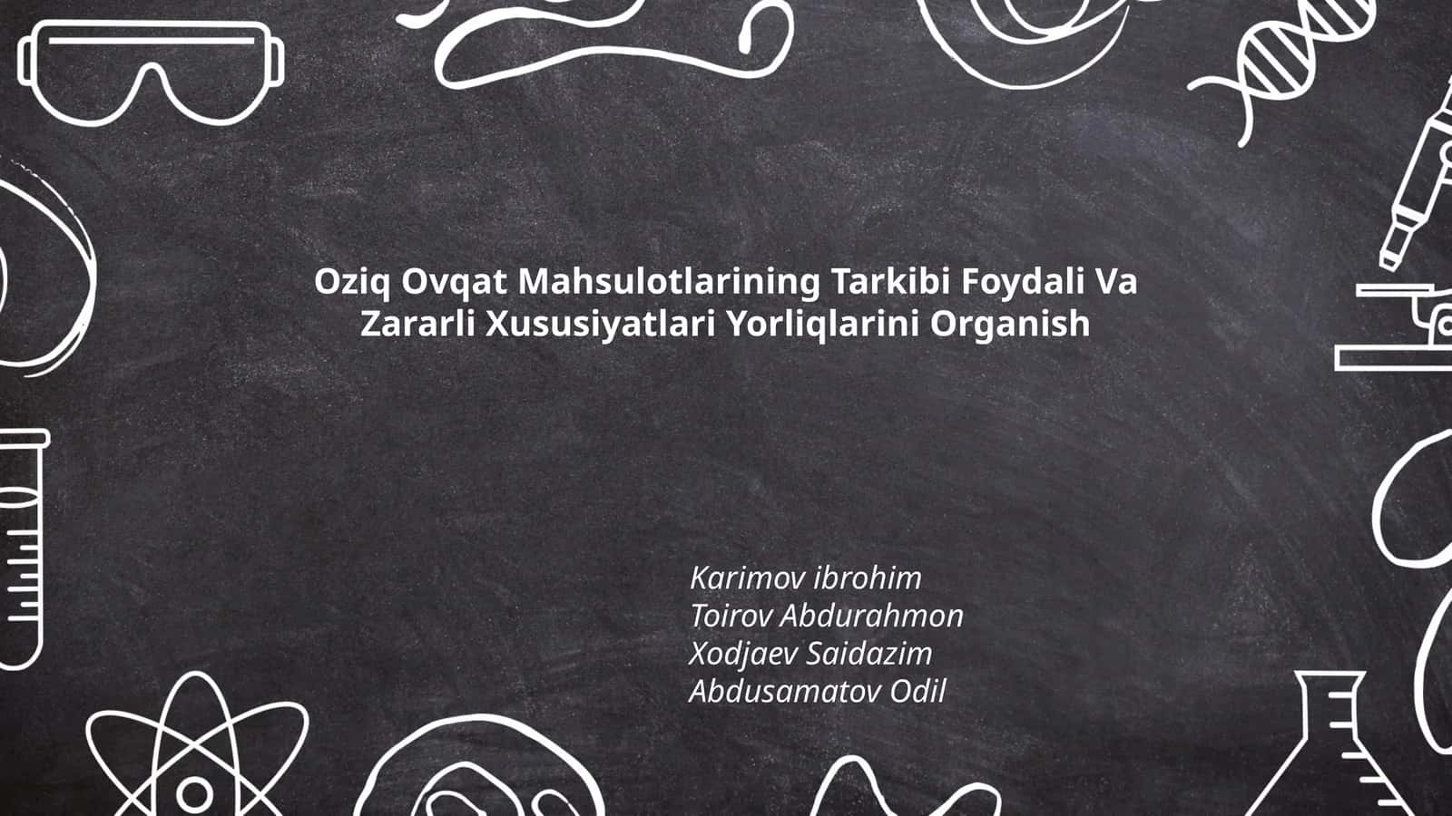 Oziq Ovqat Mahsulotlarining Tarkibi Foydali Va Zararli Xususiyatlari Yorliqlarini Organish 1