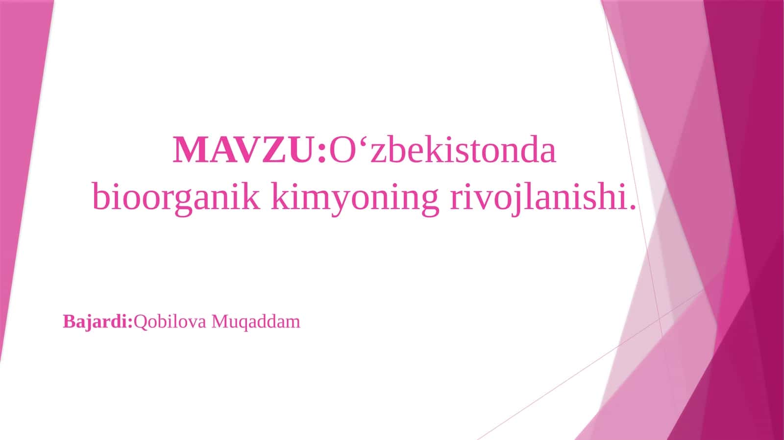 O'zbekistonda bioorganik kimyoning rivojlanishi 1