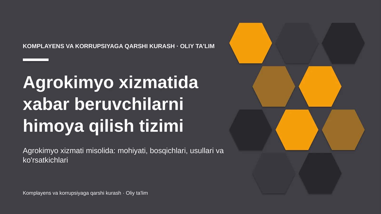 Agrokimyo xizmatida xabar beruvchilarni himoya qilish tizimi 1