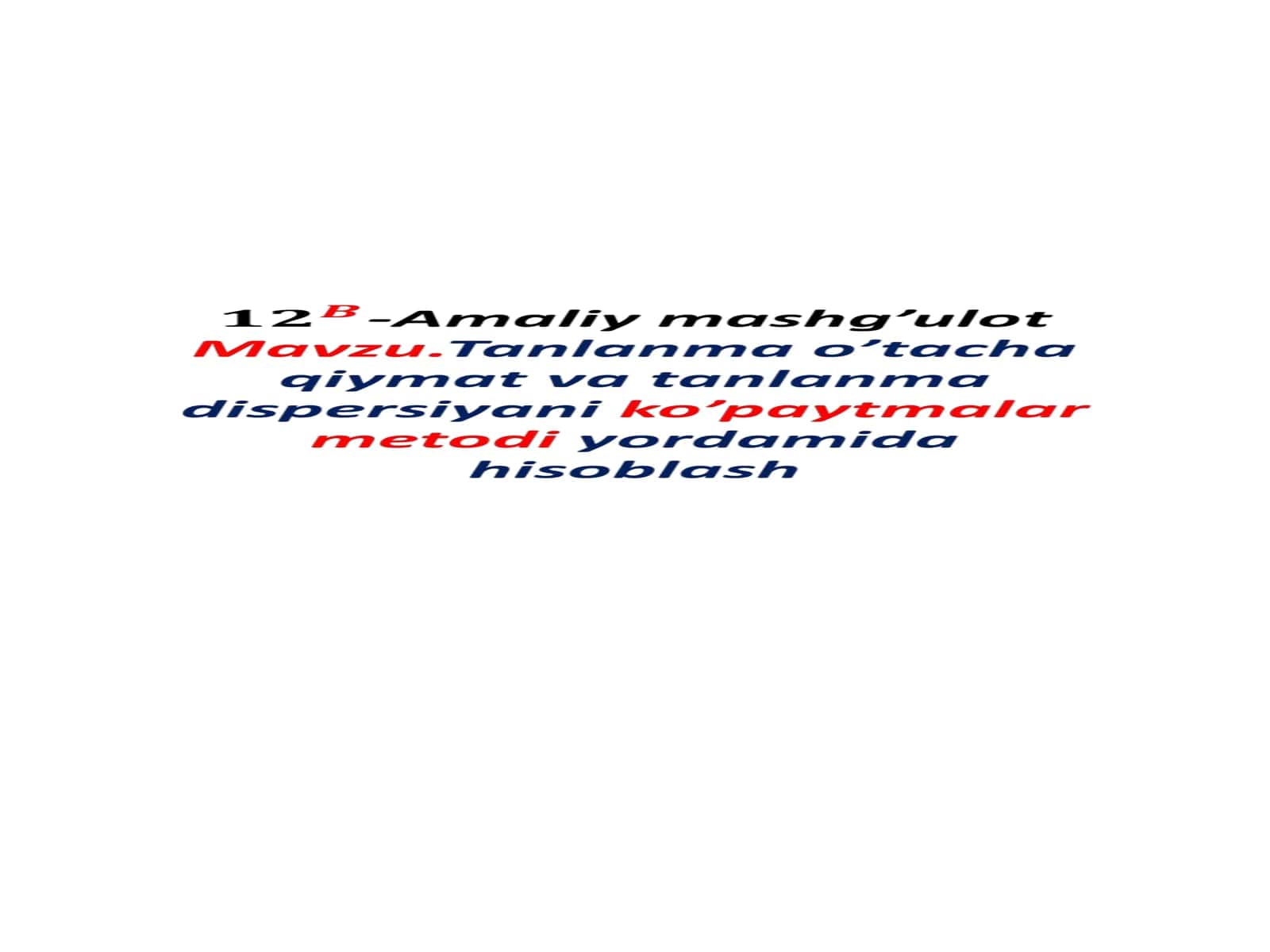 Taqsimotlar Analizi 1