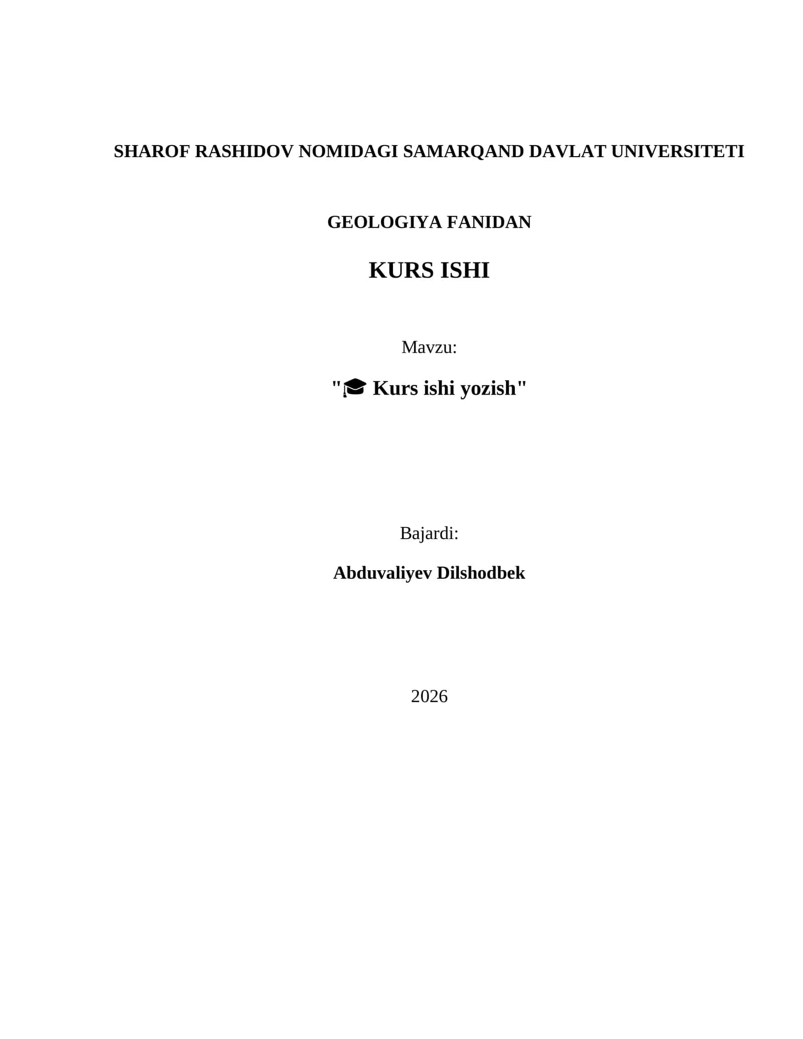 Kurs ishi yozish 1