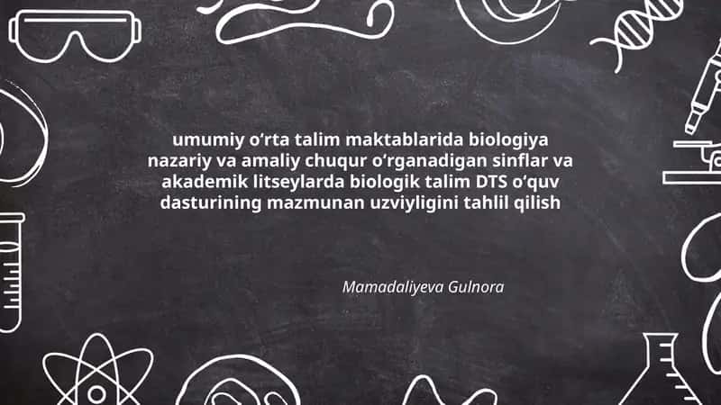 Biologiya nazariy va amaliy o'quv 1