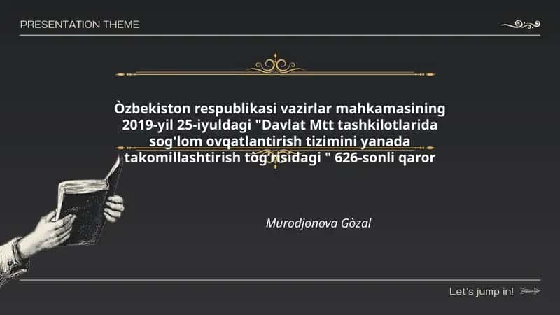 Davlat Mtt tashkilotlarida sog'lom ovqatlantirish tizimini yanada takomillashtirish 1