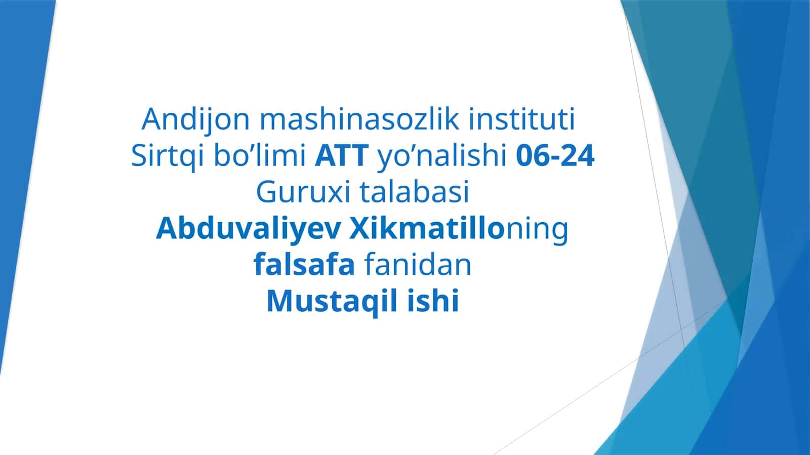 Ontologiyaning yo'nalishlari va mohiyatibo'yicha es setayyorlash 1