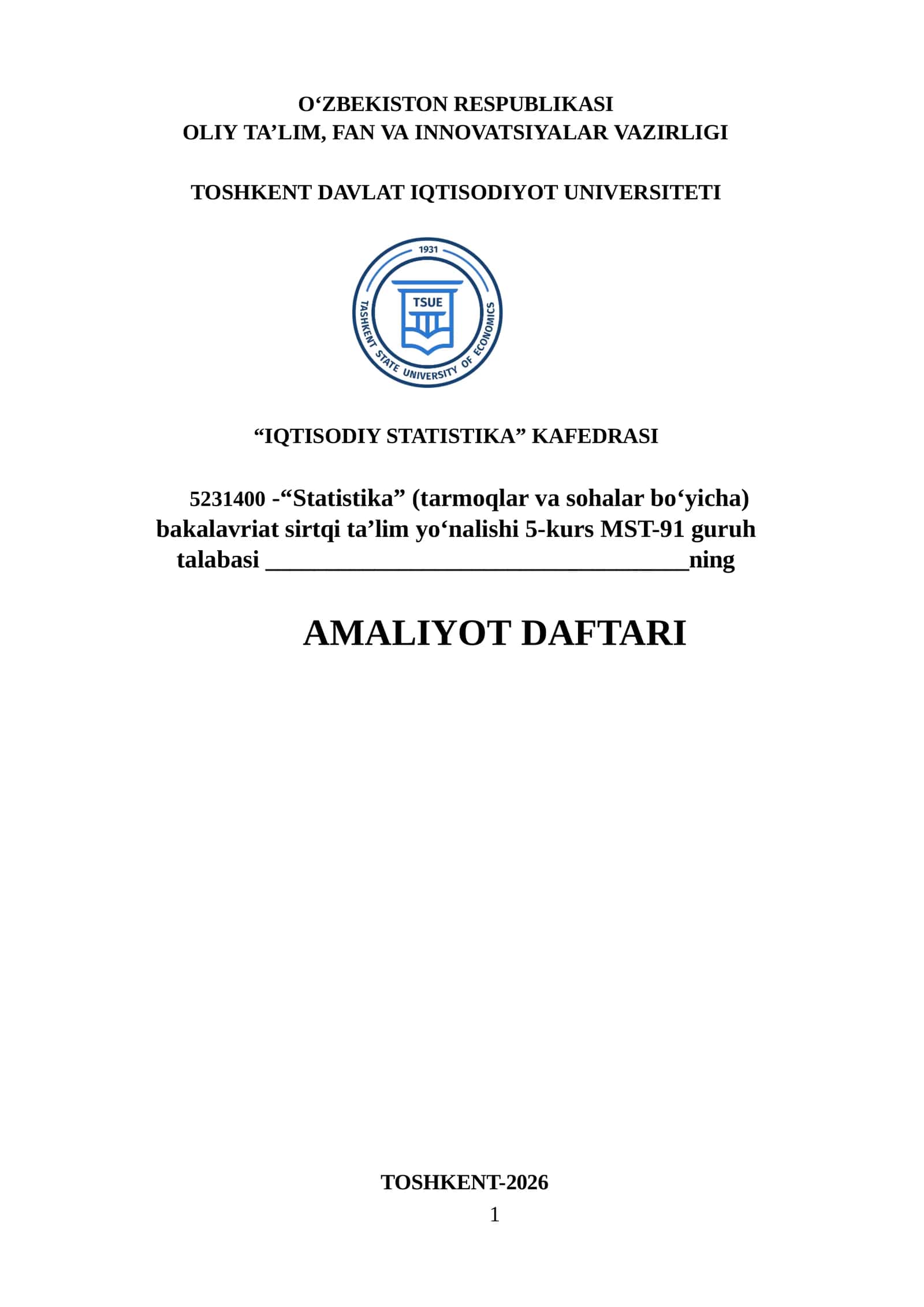 Savdo-sotiq va xizmat ko‘rsatish sohasida faoliyati boʻyicha amaliyot hisoboti 1