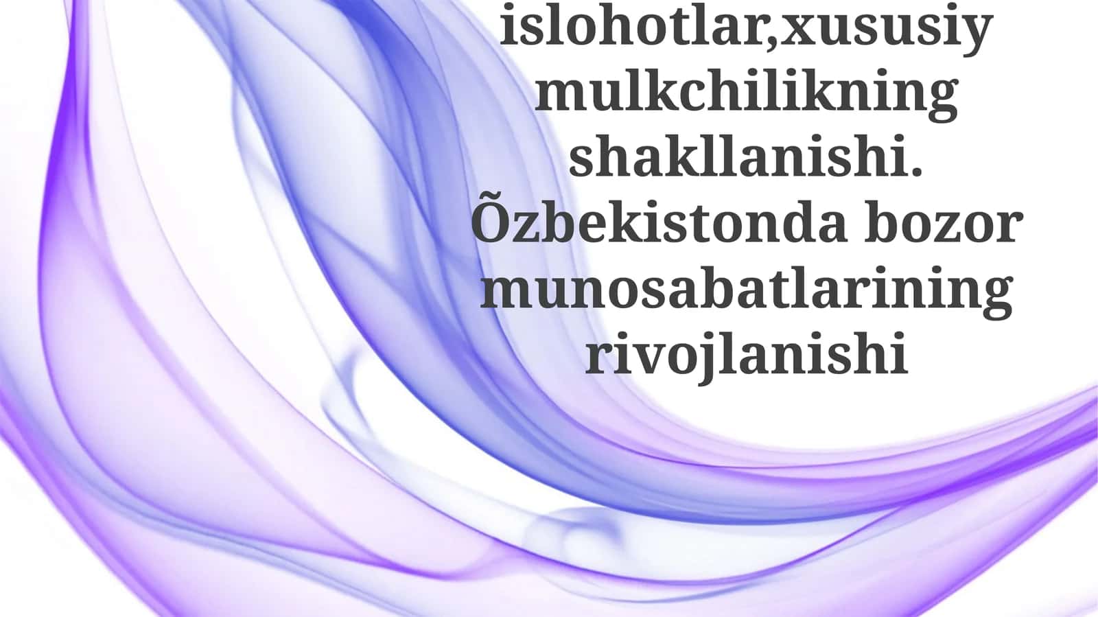 O'zbekistonda Xususiy Mulkning Ko'tarilishi 1