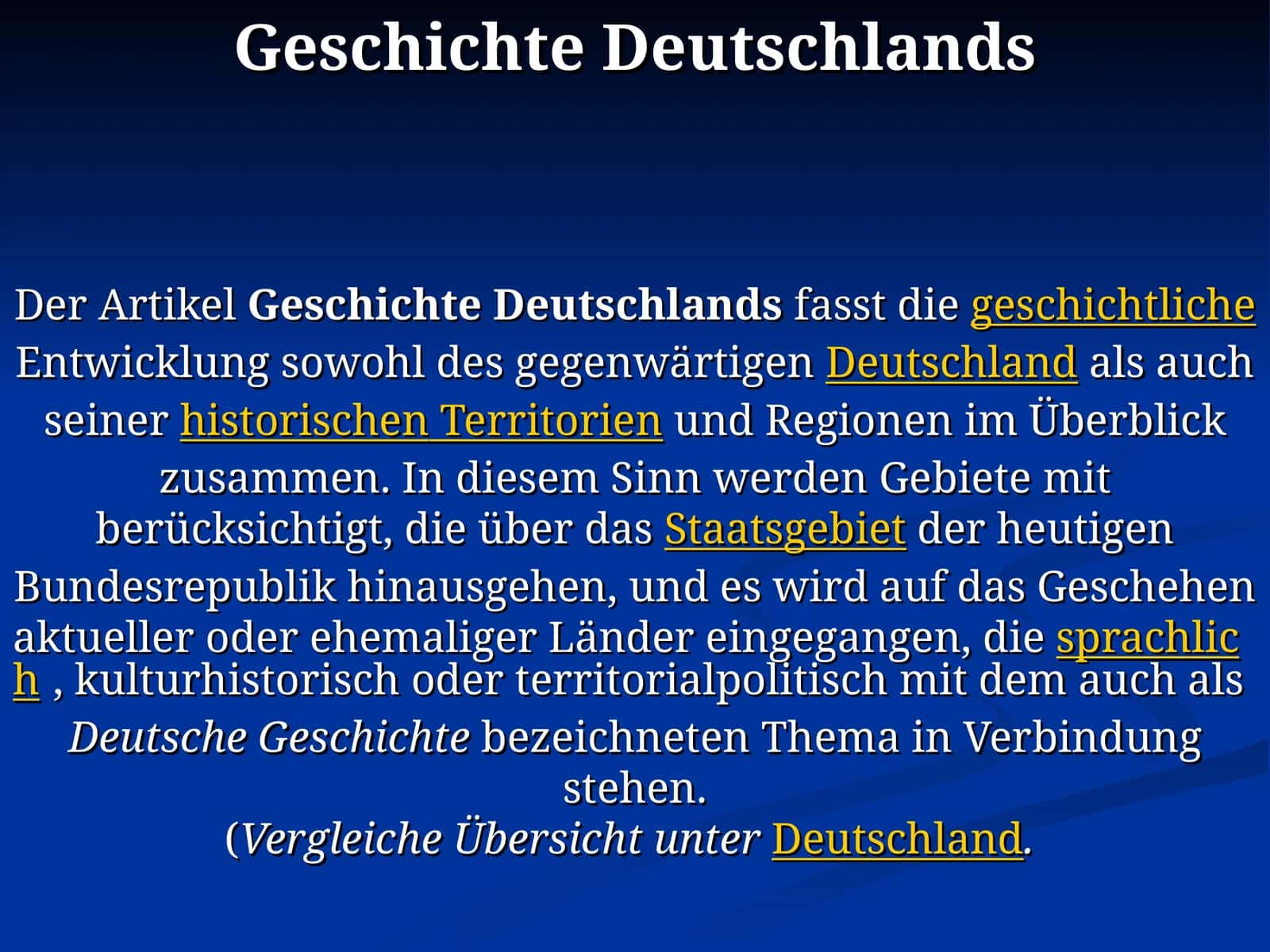 Geschichte Deutschlands 1