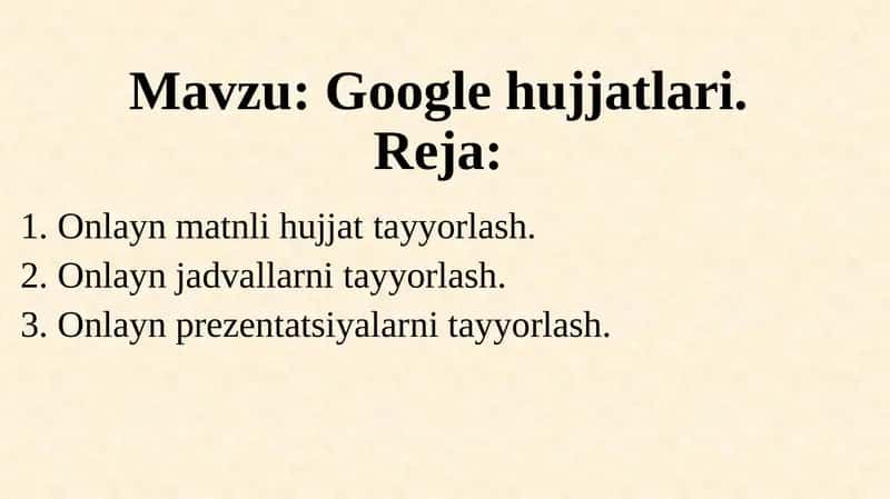 Google hujjatlari 1